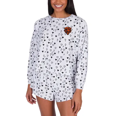 Chicago Bears Concepts Sport Women's Epiphany Long Sleeve Top & Shorts Set - White