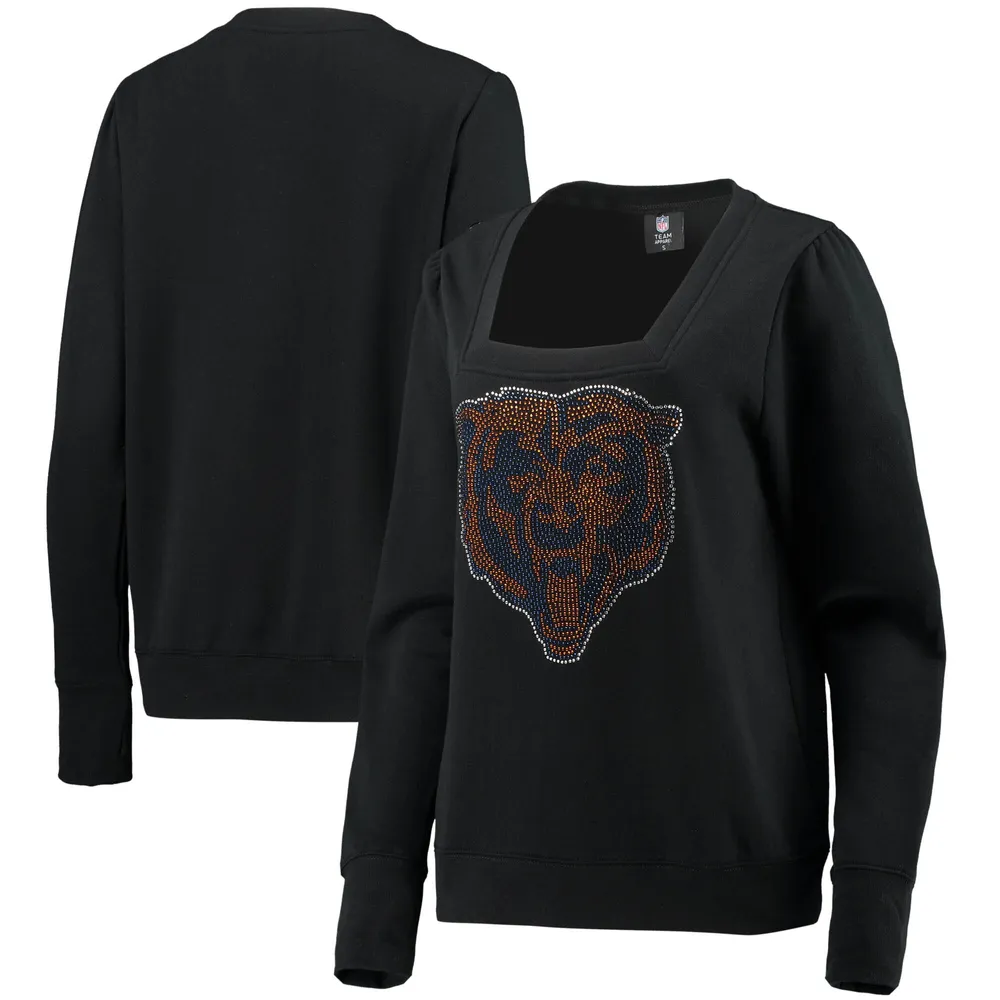 Lids Chicago Bears Cuce Women's Winners Square Neck Pullover Sweatshirt -  Black