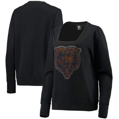 Chicago Bears Cuce Women's Winners Square Neck Pullover Sweatshirt - Black