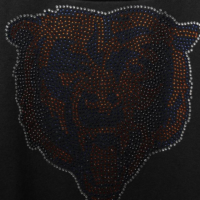 Cuce Black Chicago Bears Winners Sweat-shirt à encolure carrée pour femme