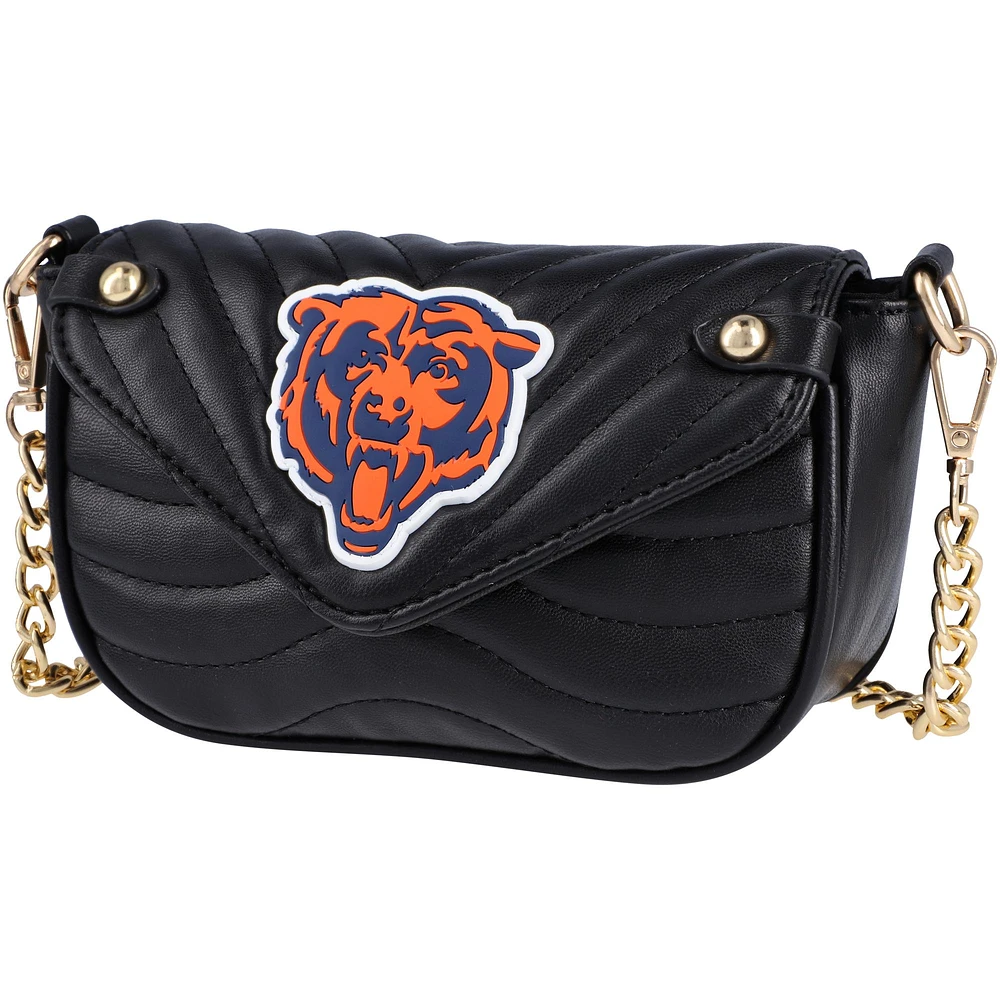 Sac à bandoulière en cuir végétalien Cuce Chicago Bears pour femme