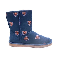 Bottes Cuce bleu marine Chicago Bears avec logo intégral pour femmes