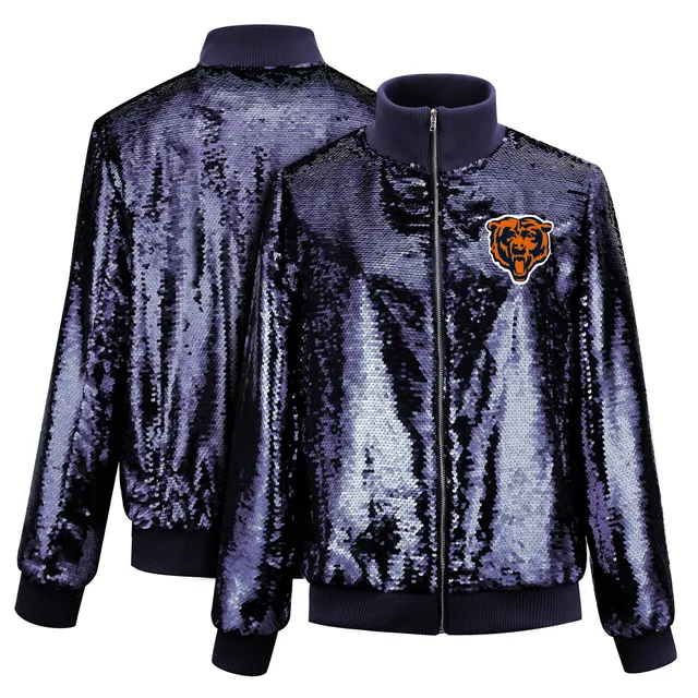 Maker of Jacket NFL Chicago Bears Black Navy Leather