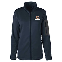 Veste Dunbrooke Heather Navy Chicago Bears Freestyle Teflon Shield Full-Zip pour femme