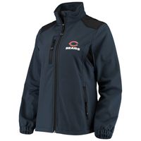 Women's Dunbrooke Navy Chicago Bears Softshell Fleece Full-Zip Jacket