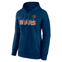 FANATICS Women's Fanatics Branded Navy Chicago Bears Iconic Cotton Fleece  Checklist Pullover Hoodie