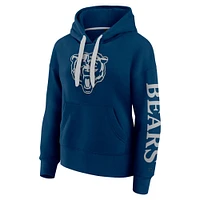 Sweat à capuche Fanatics pour femme bleu marine Chicago Bears Elements Next