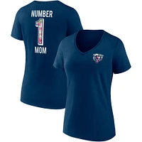 T-shirt à col en V de l'équipe Fanatics Navy Chicago Bears pour femmes la fête des mères