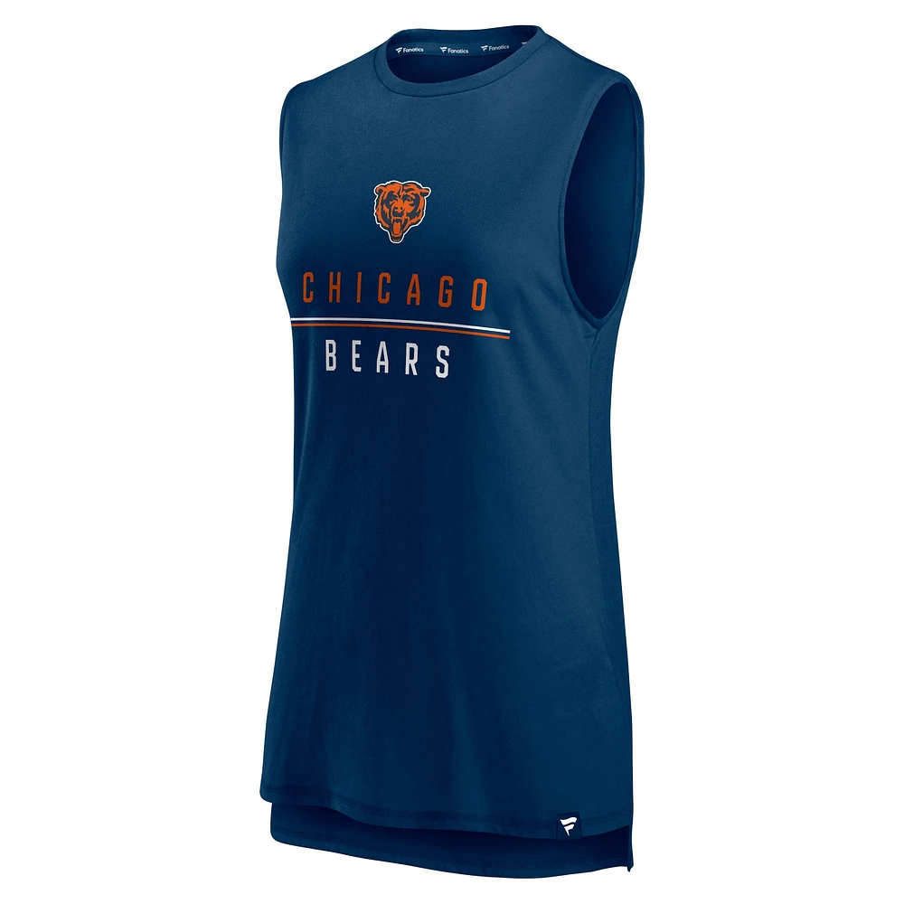 Women's Fanatics Navy Chicago Bears True Contender - Tank Top