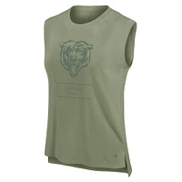 Débardeur Fanatics Olive Chicago Bears Studio Embrace pour femme