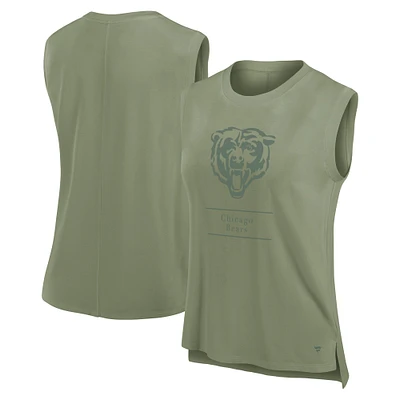 Débardeur Fanatics Olive Chicago Bears Studio Embrace pour femme