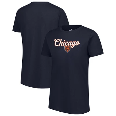 T-shirt Fanatics True Navy pour femme de l'équipe des Chicago Bears