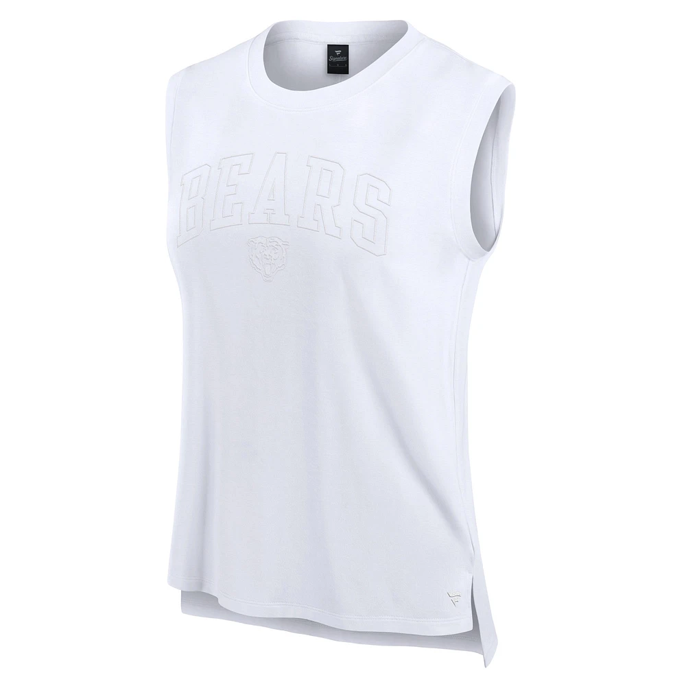 Women's Fanatics White Chicago Bears Studio Gym Tank Top