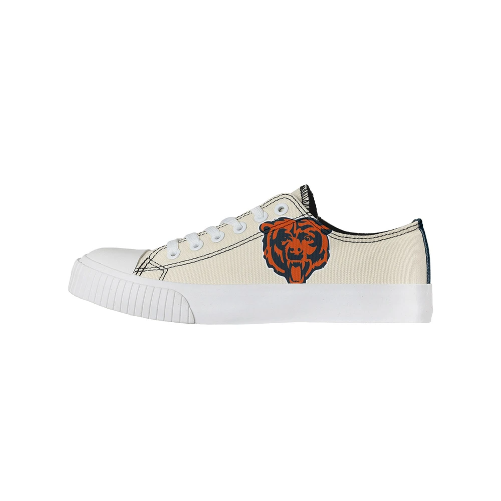 Chaussures basses en toile FOCO Chicago Bears pour femmes, crème