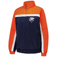 Veste de survêtement d'après-match entièrement zippée G-III 4Her by Carl Banks pour femme, bleu marine, des Chicago Bears