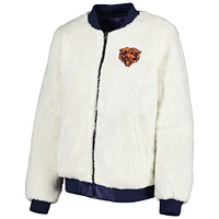 Veste réversible pour femme G-III 4Her by Carl Banks Oatmeal/Navy Chicago Bears Switchback Full-Zip