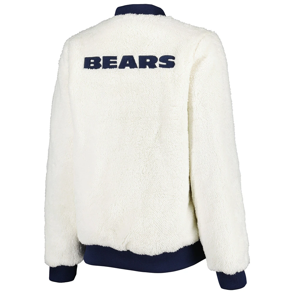 Veste réversible pour femme G-III 4Her by Carl Banks Oatmeal/Navy Chicago Bears Switchback Full-Zip