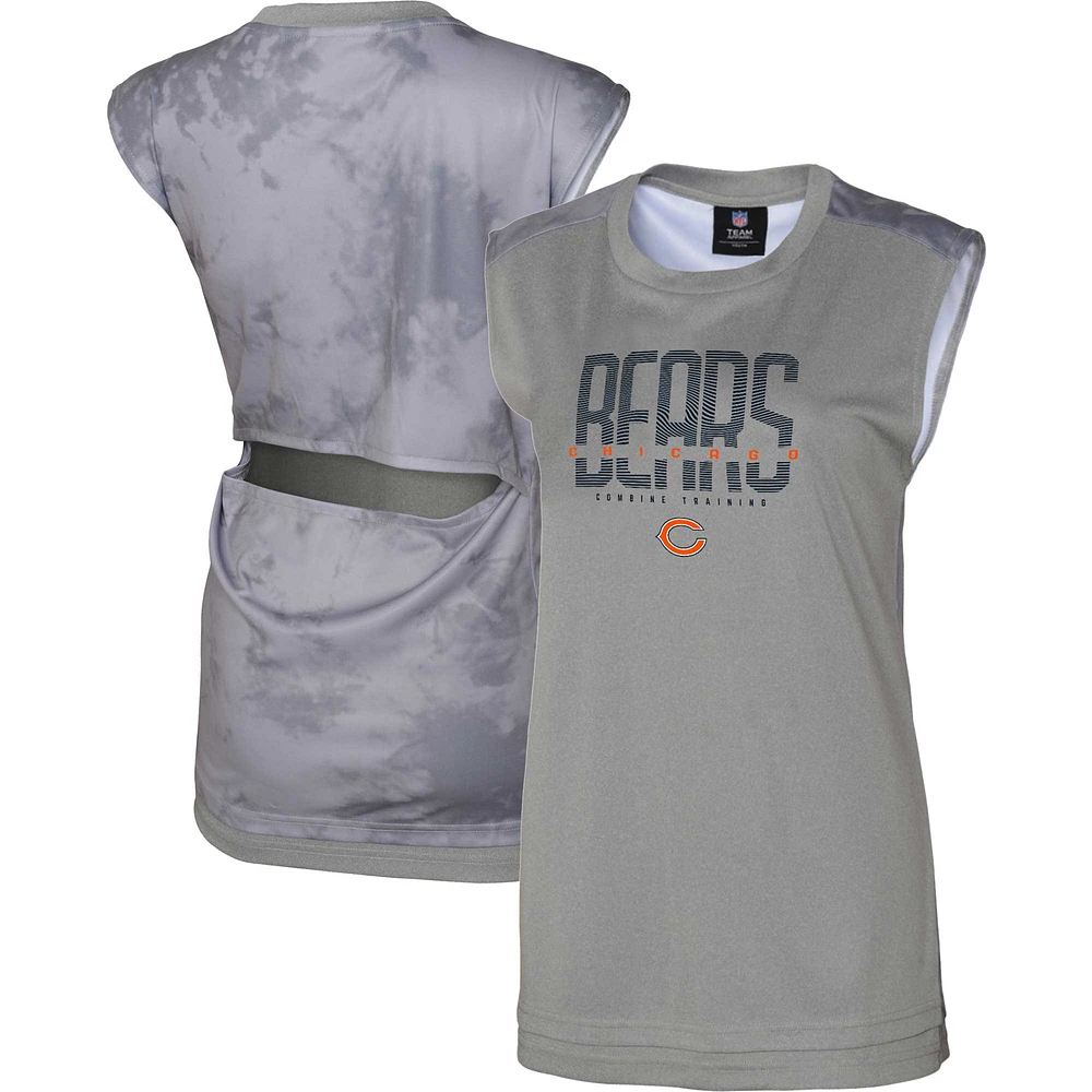 Débardeur gris Chicago Bears No Sweat pour femme