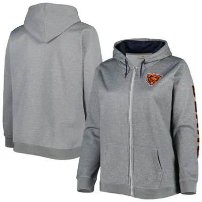 Lids Cleveland Browns Women's Plus Fleece Full-Zip Hoodie Jacket - Heather  Charcoal