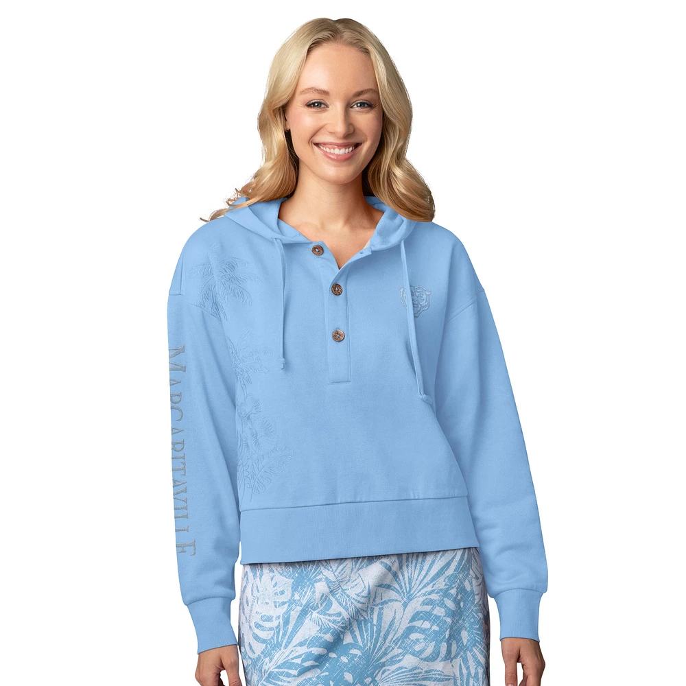 Women's Margaritaville Blue Chicago Bears Island Dream Solid Pullover Hoodie