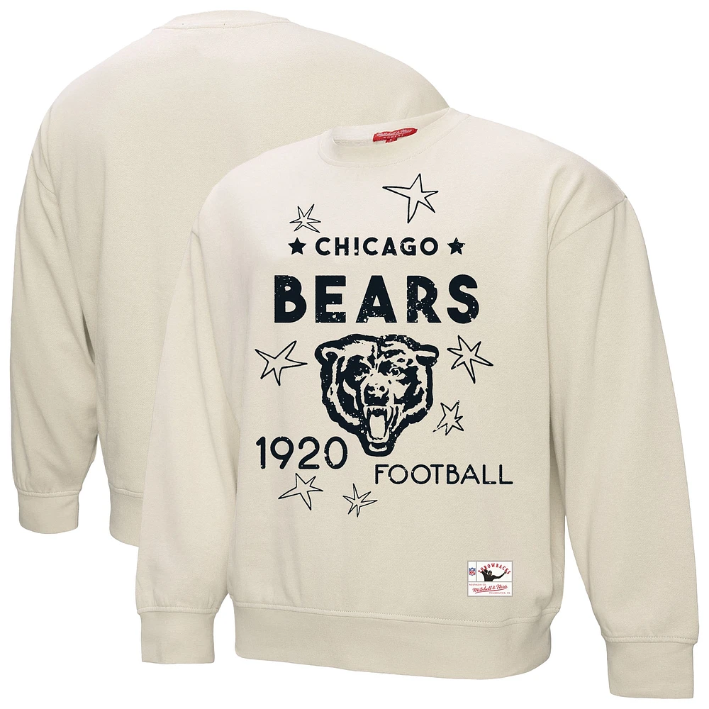 Sweat-shirt à capuche Chicago Bears Shooting Stars pour femme de Mitchell & Ness, couleur crème