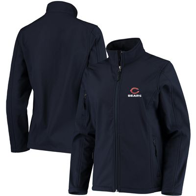 Women's Navy Chicago Bears Full-Zip Sonoma Softshell Jacket