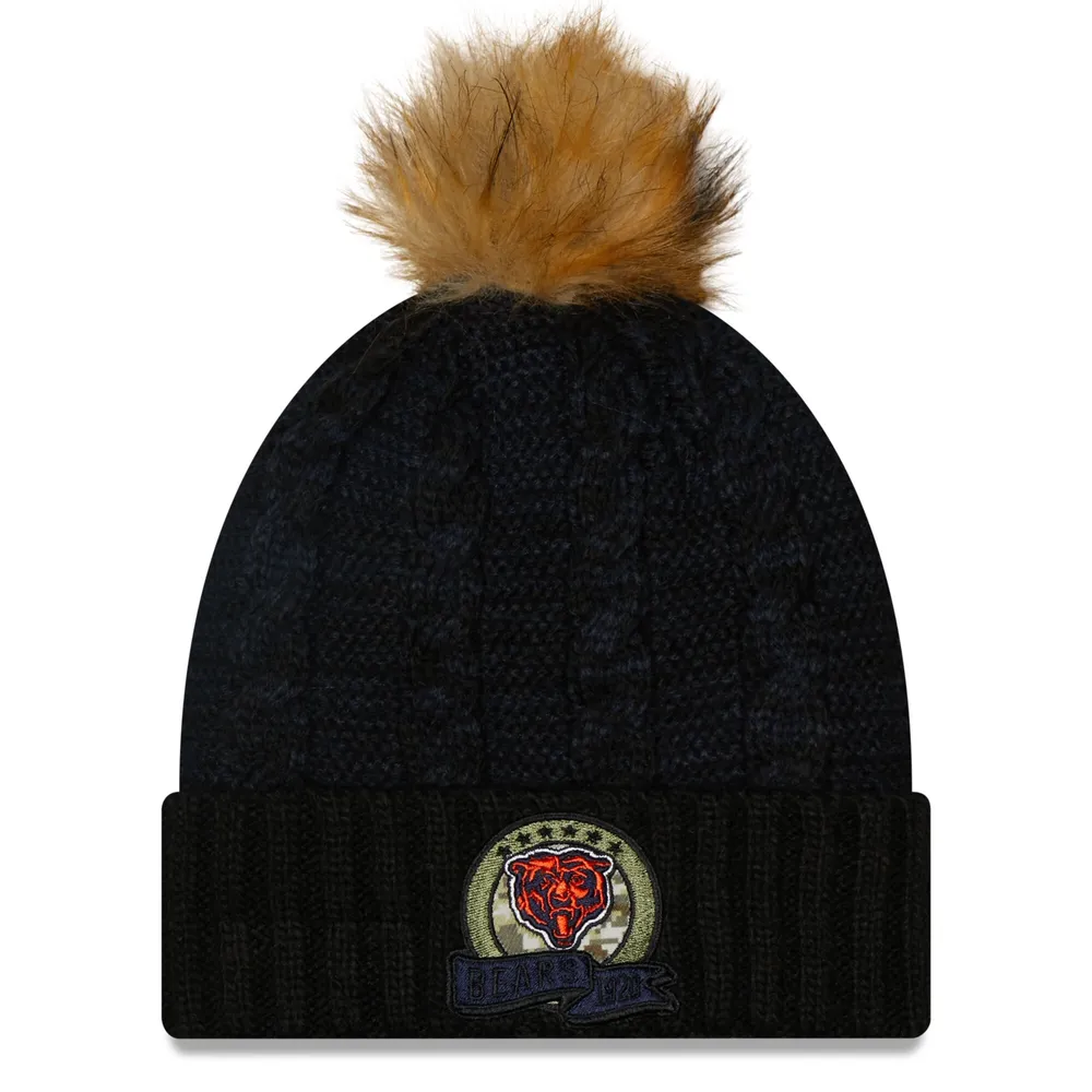 Lids Chicago Bears New Era Women's 2022 Salute To Service Pom Knit Hat -  Black/Navy