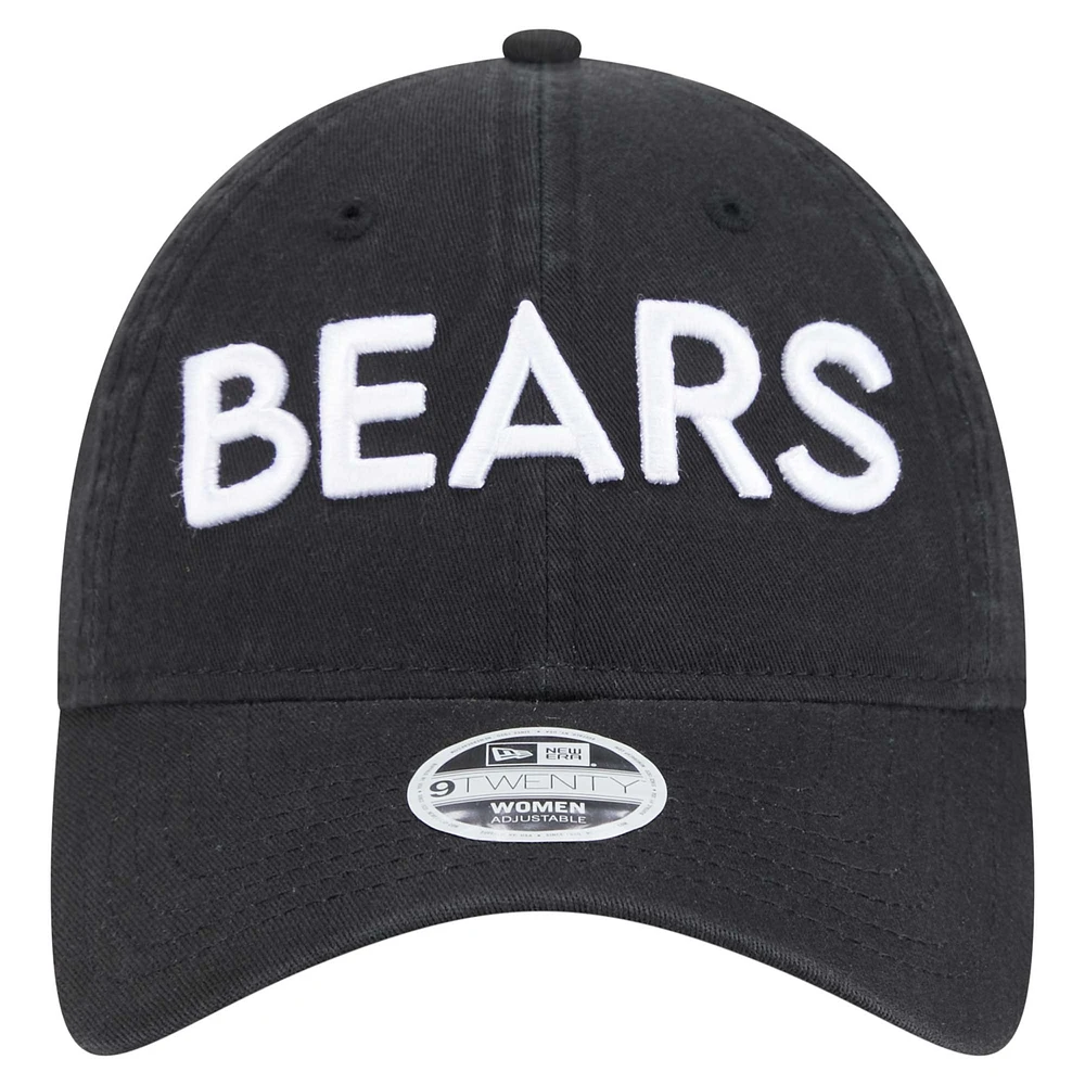 Casquette ajustable Cece 9TWENTY Chicago Bears de New Era pour femme noire