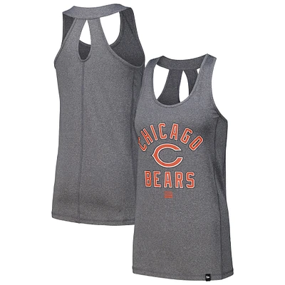 Débardeur New Era gris chiné pour femme des Chicago Bears 2024 NFL Training Camp