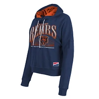Women's New Era Navy Chicago Bears Boxy Pullover Hoodie
