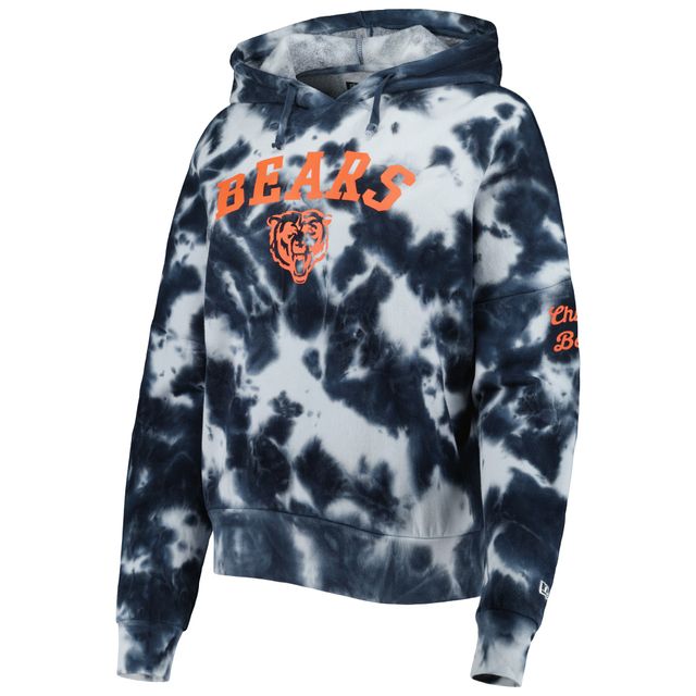 Sweat à capuche en molleton bleu marine Chicago Bears New Era pour femme