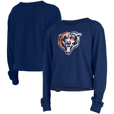 New Era Women's New Era Navy Chicago Bears Slub T-Shirt with Front Twist  Knot