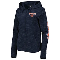 Women's New Era Navy Chicago Bears Reverse Full-Zip Hoodie