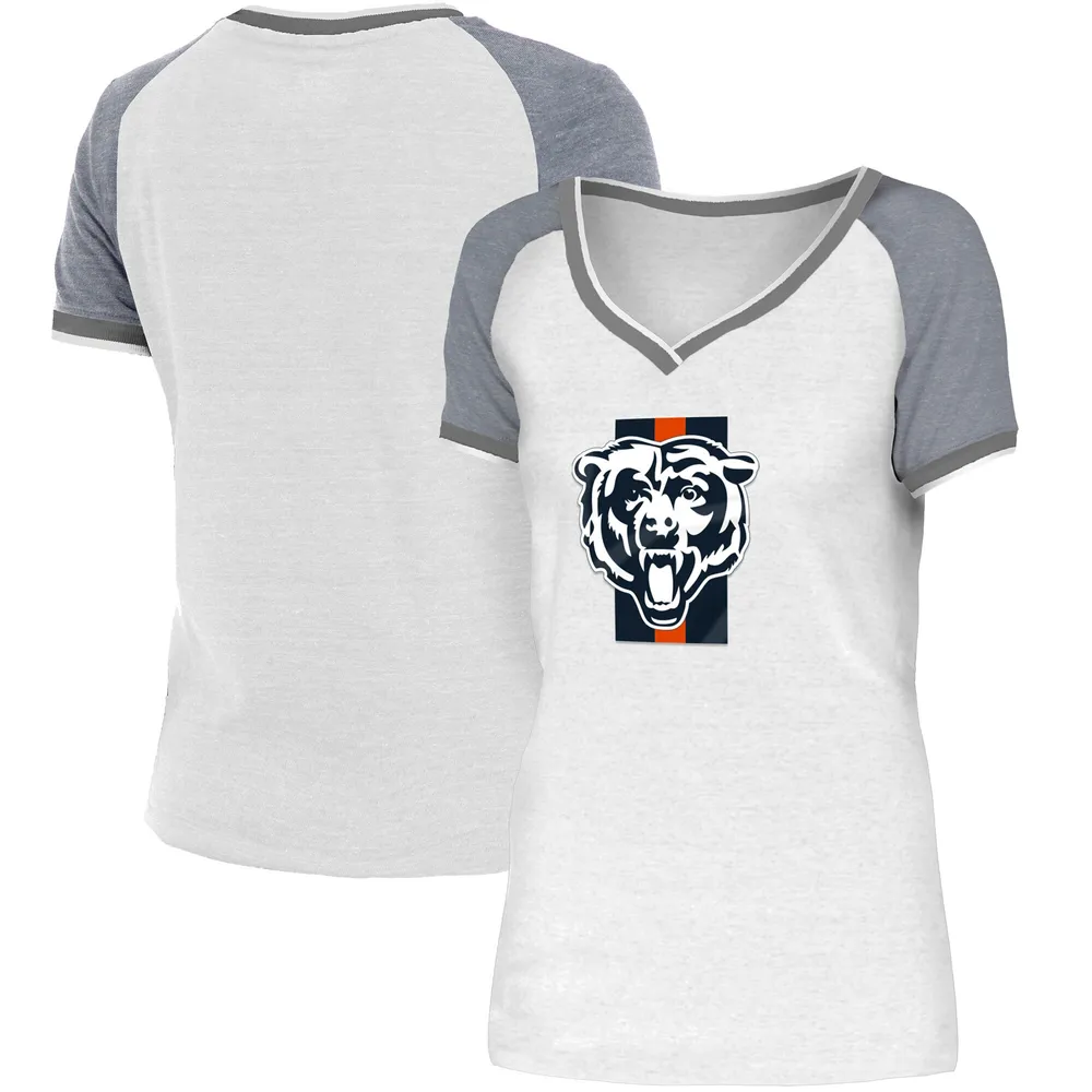 Women's Chicago Bears Antigua White/Navy Flip T-Shirt