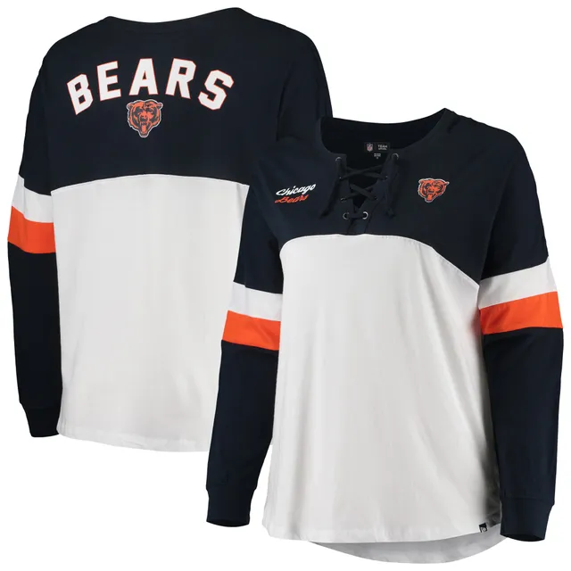 Lids Chicago Bears New Era Women's Crop Long Sleeve T-Shirt - Navy