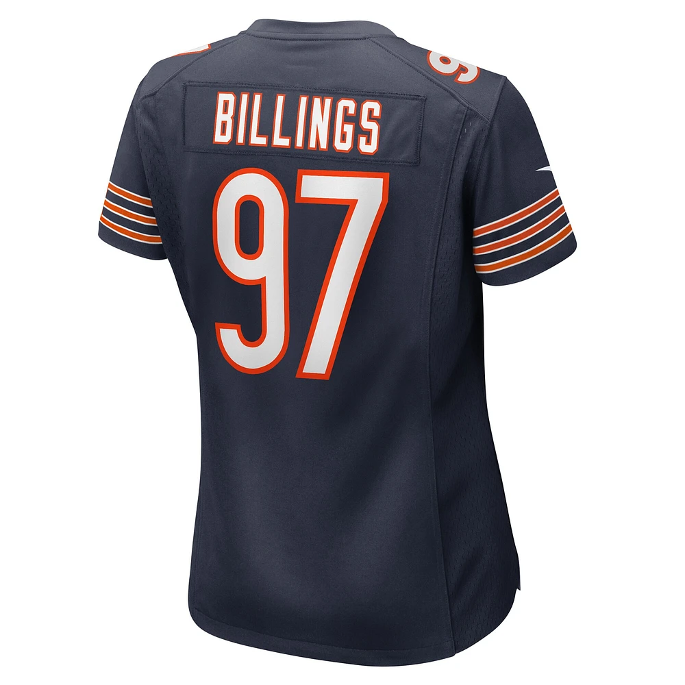 Maillot de match Nike Andrew Billings pour femmes, bleu marine, Chicago Bears