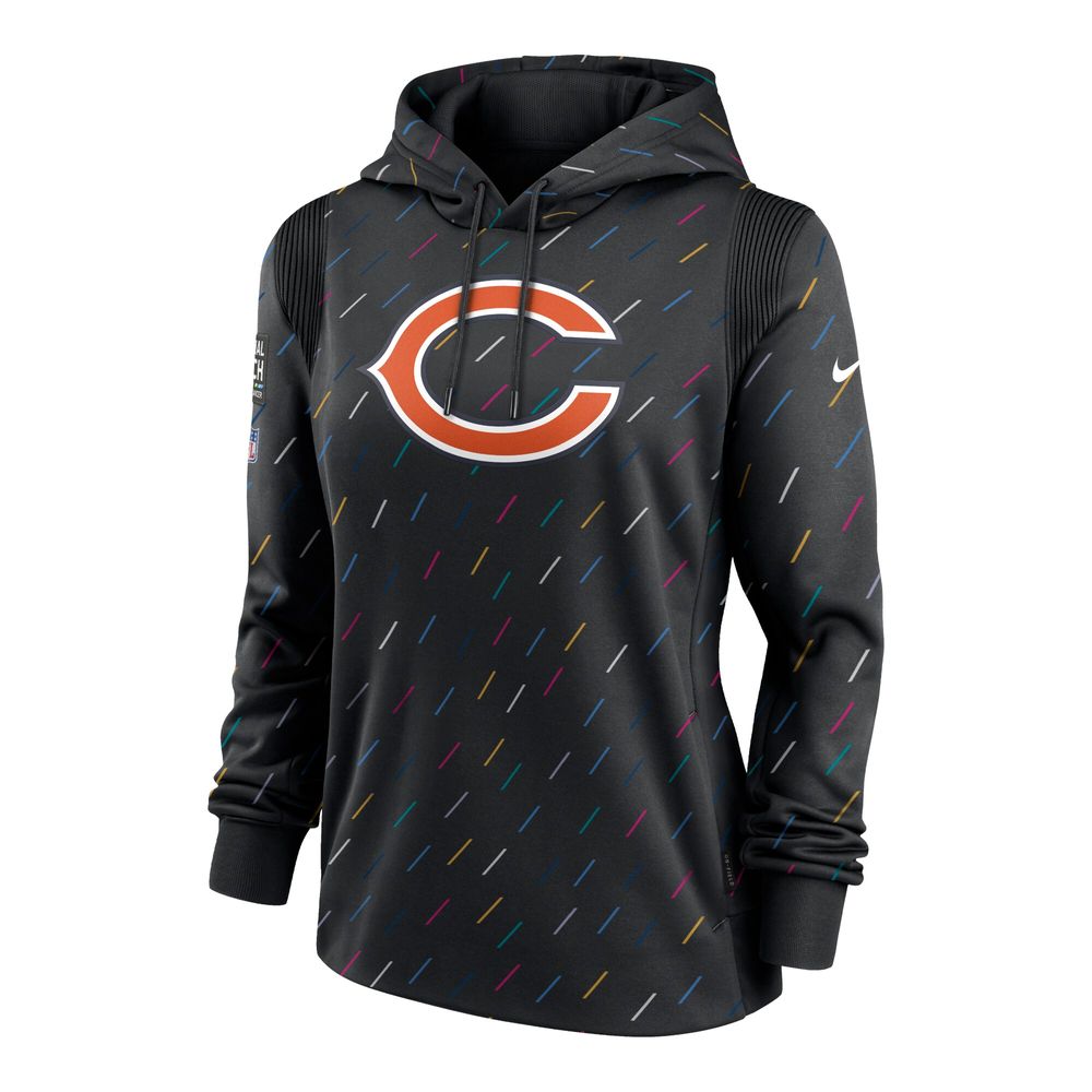 Women's Nike Anthracite Chicago Bears 2021 NFL Crucial Catch - Therma Pullover Hoodie