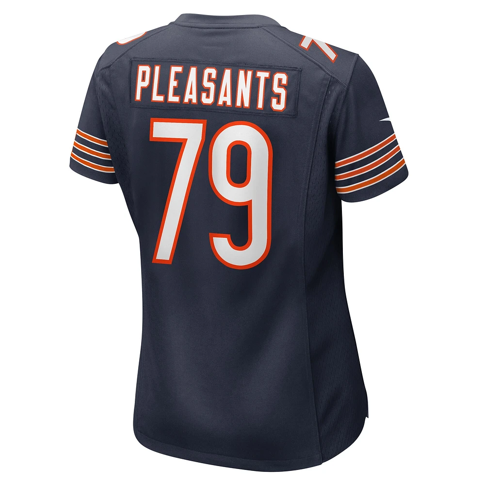 Maillot de match Nike Austen Pleasants Chicago Bears pour femme, bleu marine