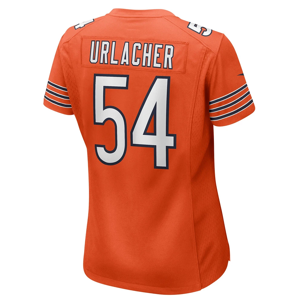 Maillot de joueur retraité Nike Brian Urlacher pour femme, orange des Chicago Bears