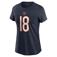 T-shirt Nike Caleb Williams bleu marine avec nom et numéro des Chicago Bears pour femme