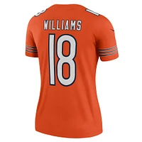 Women's Nike Caleb Williams  Orange Chicago Bears Alternate Legend Player Performance Top