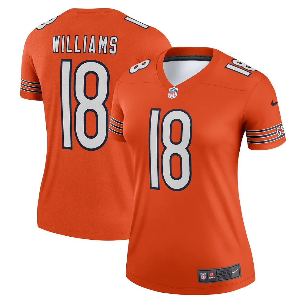 Women's Nike Caleb Williams  Orange Chicago Bears Alternate Legend Player Performance Top