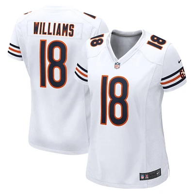 Maillot de joueur jeu Nike Caleb Williams blanc des Chicago Bears pour femme