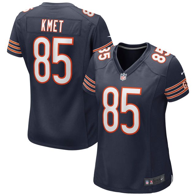 Maillot de match Nike Cole Kmet des Chicago Bears pour femme, bleu marine