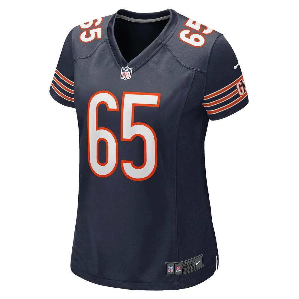 Maillot de match Nike Coleman Shelton pour femme, bleu marine, Chicago Bears