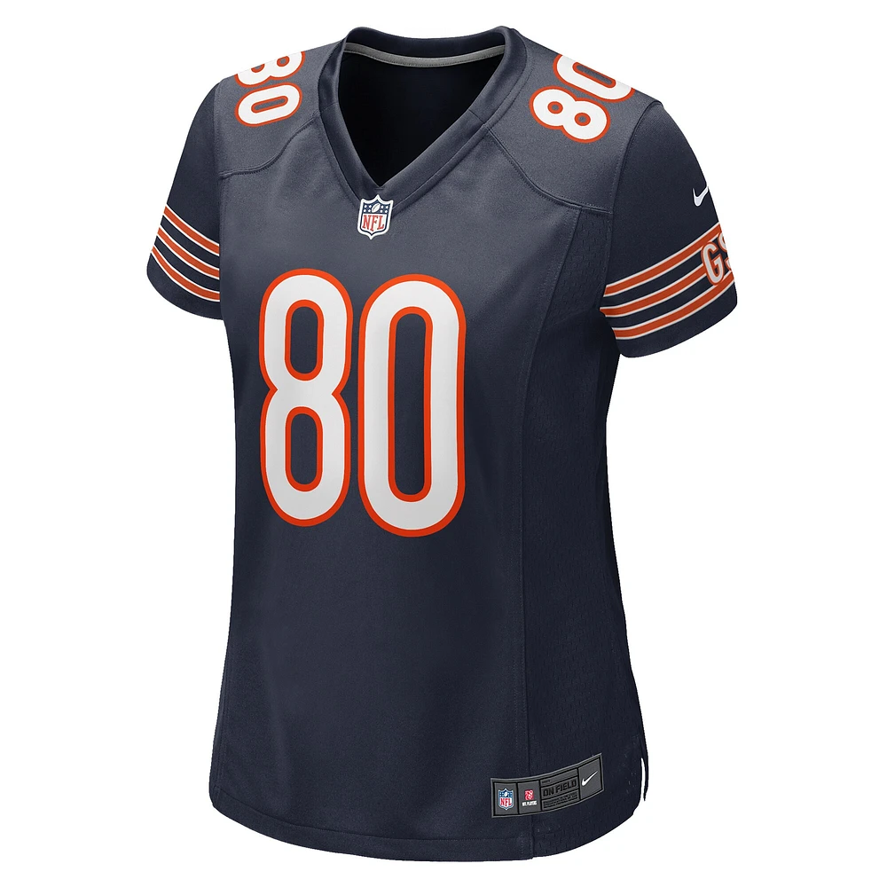 Maillot de match Nike Collin Johnson pour femmes, bleu marine, Chicago Bears