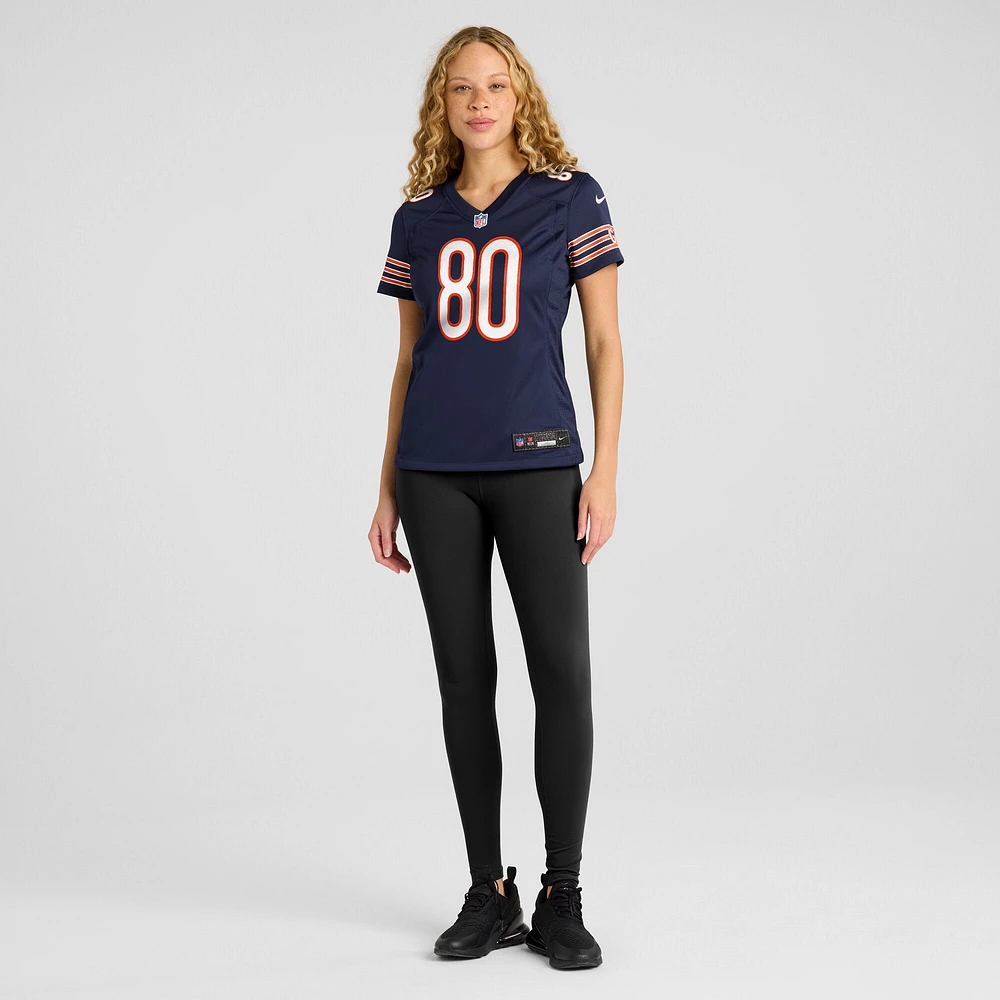 Maillot de match Nike Collin Johnson pour femmes, bleu marine, Chicago Bears