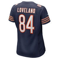 Maillot Nike Colston Loveland bleu marine pour femme des Chicago Bears