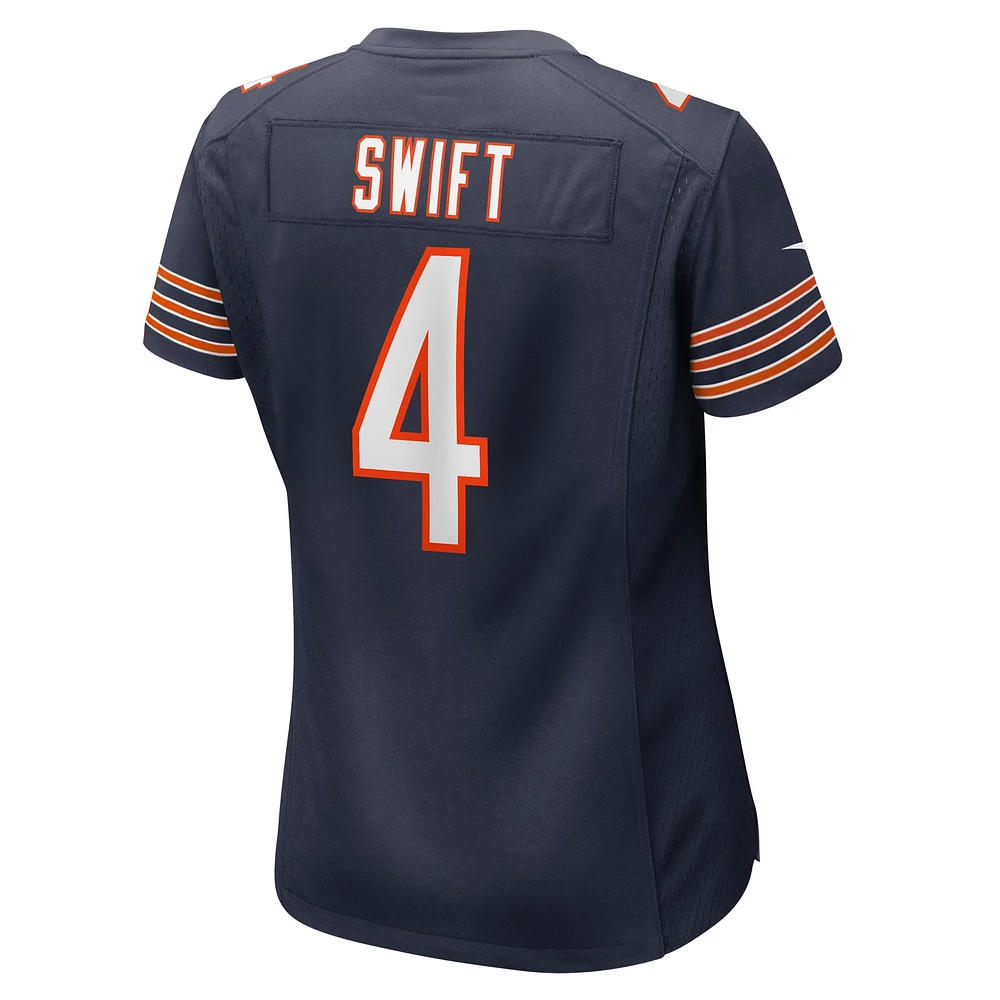 Maillot de match Nike D'Andre Swift pour femmes, bleu marine, Chicago Bears