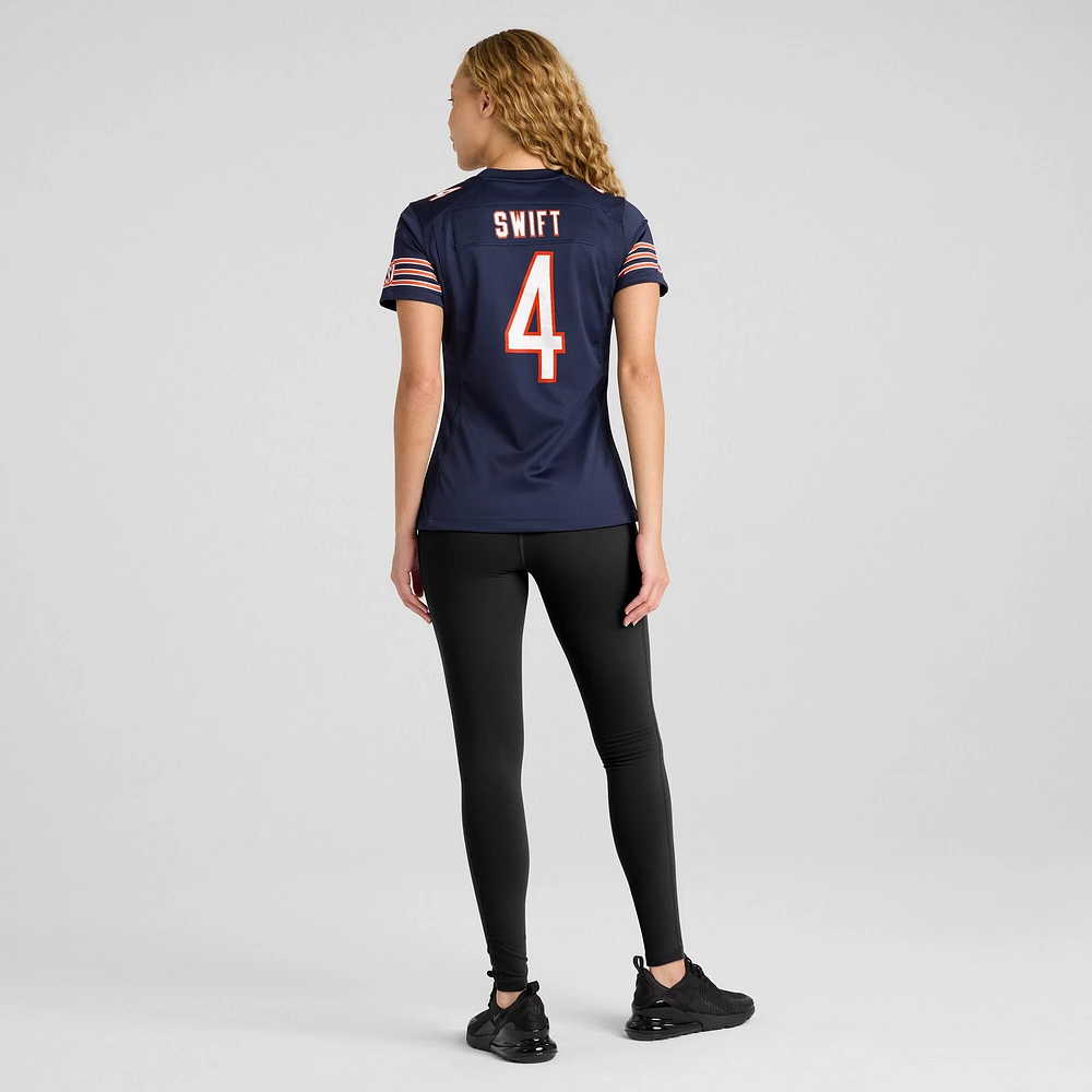 Maillot de match Nike D'Andre Swift pour femmes, bleu marine, Chicago Bears